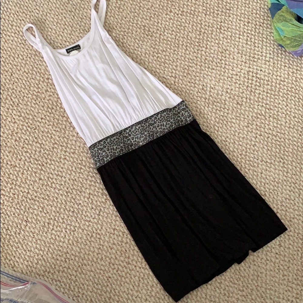 Black and white cheetah dress